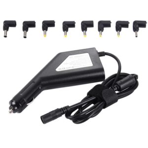 Laptop Notebook Power 90W Universal Car Charger with 8 Power Adapters & 1 USB Port for Samsung, Sony, Asus, Acer, IBM, HP, Lenovo (Black) (OEM)