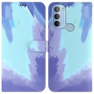 For Motorola Moto G31 4G Brazil Version with Fingerprint Watercolor Pattern Horizontal Flip Leather Phone Case(Winter Snow) (OEM)