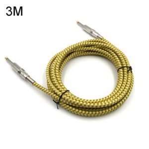 Wooden Guitar Bass Connection Cable Noise Reduction Braid Audio Cable, Cable Length: 3m (OEM)