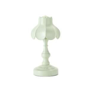 Retro Charging Table Lamp Bedroom Bed LED Eye Protection Light(LD05 Lotus Light Green) (OEM)