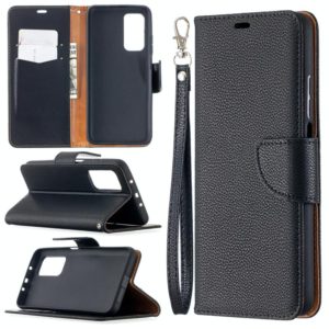For Xiaomi Mi 10T 5G Litchi Texture Pure Color Horizontal Flip Leather Case with Holder & Card Slots & Wallet & Lanyard(Black) (OEM)