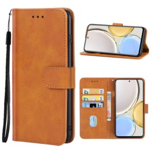 For Honor X9 5G Leather Phone Case(Brown) (OEM)