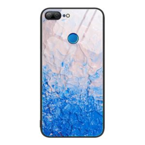 For Honor 9 Lite Marble Pattern Glass Protective Phone Case(Ocean Waves) (OEM)