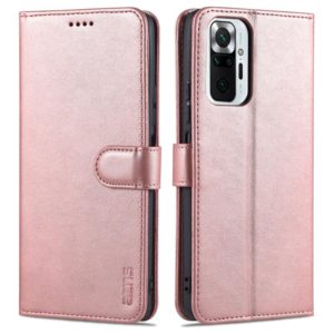 For Xiaomi Redmi Note 10 Pro Max AZNS Skin Feel Calf Texture Horizontal Flip Leather Case with Card Slots & Holder & Wallet(Rose Gold) (AZNS) (OEM)