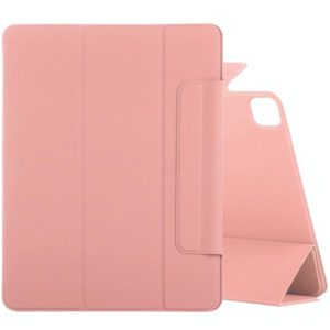 For iPad Pro 11 2022 / 2021 / 2020 / 2018 / Air 2020 10.9 Horizontal Flip Ultra-thin Fixed Buckle Magnetic PU Leather Tablet Case With Three-folding Holder & Sleep / Wake-up Function(Pink) (OEM)