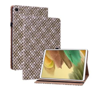 For Samsung Galaxy Tab A7 Lite T220 8.4 Color Weave Leather Tablet Case with Holder(Brown) (OEM)