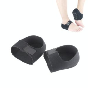 Heel Fatigue Shock Absorption And Warmth Gel Protective Cover, Size:S, Style:without Printing(Black) (OEM)