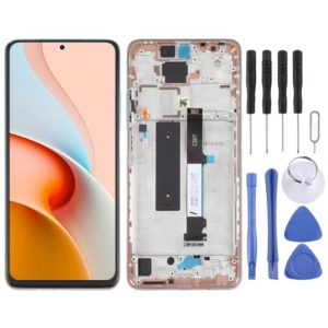 Original LCD Screen and Digitizer Full Assembly with Frame for Xiaomi Redmi Note 9 Pro 5G / Mi 10T Lite 5G M2007J17C M2007J17G (Rose Gold Beach) (OEM)