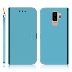 For Galaxy S9+ Imitated Mirror Surface Horizontal Flip Leather Case with Holder & Card Slots & Wallet & Lanyard(Blue) (OEM)