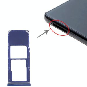 For Samsung Galaxy A9 (2018) SM-A920 SIM Card Tray + Micro SD Card Tray (Blue) (OEM)