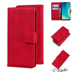 For ZTE Blade A7s 2020 Skin Feel Pure Color Flip Leather Phone Case(Red) (OEM)