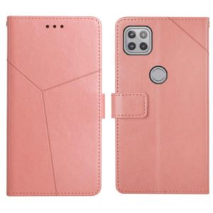 For Motorola Moto G 5G Y Stitching Horizontal Flip Leather Phone Case with Holder & Card Slots & Wallet & Photo Frame(Rose Gold) (OEM)