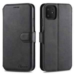 For iPhone 11 AZNS Calf Texture Magnetic Horizontal Flip PU Leather Case with Holder & Card Slots & Photo Frame(Black) (AZNS) (OEM)