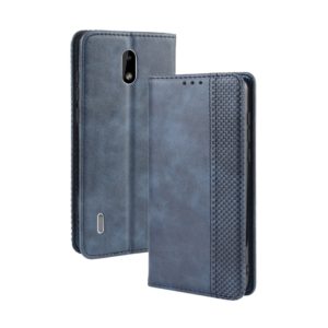 Magnetic Buckle Retro Crazy Horse Texture Horizontal Flip Leather Case for Nokia 3.1 C , with Holder & Card Slots & Photo Frame(Blue) (OEM)