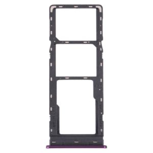 For Infinix Hot 8 Lite/Hot 8 SIM Card Tray + SIM Card Tray + Micro SD Card Tray (Purple) (OEM)