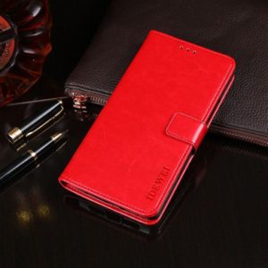 For Tecno Phantom X idewei Crazy Horse Texture Leather Case with Holder & Card Slots & Wallet(Red) (idewei) (OEM)