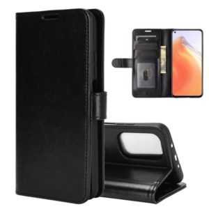 For Xiaomi Mi 10T / 10T Pro R64 Texture Single Horizontal Flip Protective Case with Holder & Card Slots & Wallet& Photo Frame(Black) (OEM)