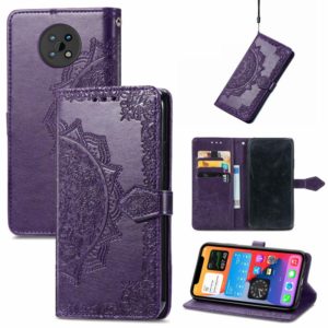 For Nokia G50 Mandala Embossing Pattern Horizontal Flip Leather Case with Holder & Card Slots & Wallet & Lanyard(Purple) (OEM)