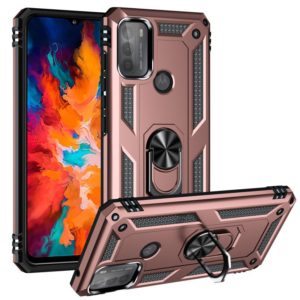 For Motorola Moto G50 Shockproof TPU + PC Protective Case with 360 Degree Rotating Holder(Rose Gold) (OEM)