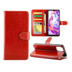 For vivo Y31S/Y52S/IQOO U3 5G Crazy Horse Texture Leather Horizontal Flip Protective Case with Holder & Card Slots & Wallet & Photo Frame(Brown) (OEM)