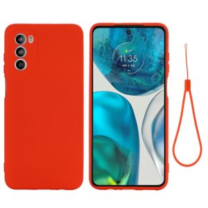 For Motorola Moto G52 4G/G82 Pure Color Liquid Silicone Shockproof Phone Case(Red) (OEM)