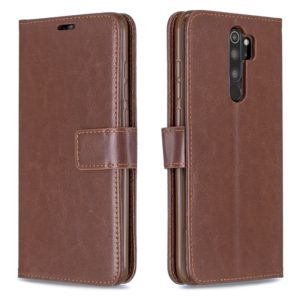 For Xiaomi Redmi Note 8 Pro Crazy Horse Texture Horizontal Flip Leather Case with Holder & Card Slots & Wallet & Photo Frame(Brown) (OEM)