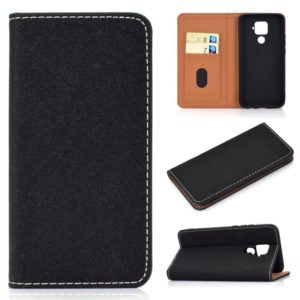 For Huawei Mate 30 Lite Solid Color Magnetic Horizontal Flip Leather Case with Card Slot & Holder(Black) (OEM)