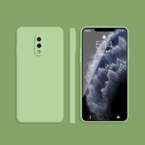 For OnePlus 7 Solid Color Imitation Liquid Silicone Straight Edge Dropproof Full Coverage Protective Case(Matcha Green) (OEM)