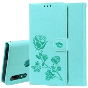Rose Embossed Horizontal Flip PU Leather Case for Huawei P Smart Z, with Holder & Card Slots & Wallet (Green) (OEM)