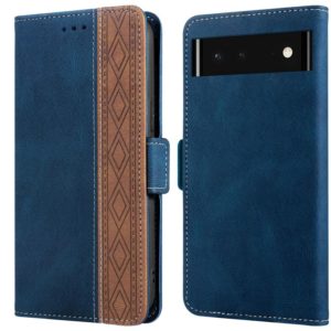 For Google Pixel 6 Stitching Side-Magnetic RFID Leather Phone Case(Royal Blue) (OEM)