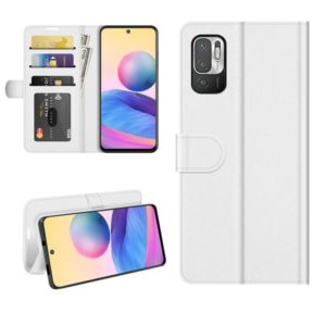 For Xiaomi Redmi Note 10 5G R64 Texture Single Horizontal Flip Protective Case with Holder & Card Slots & Wallet& Photo Frame(White) (OEM)