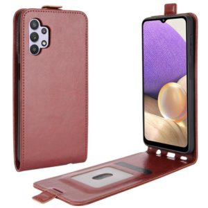 For Samsung Galaxy A32 5G R64 Texture Single Vertical Flip Leather Protective Case with Card Slots & Photo Frame(Brown) (OEM)