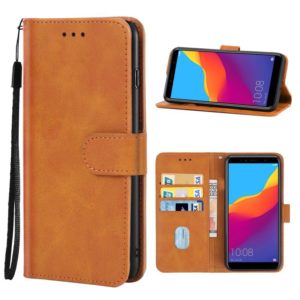 Leather Phone Case For Honor 7A Pro(Brown) (OEM)