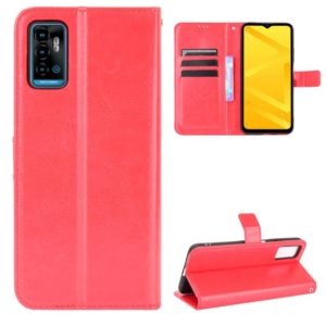 For ZTE Blade A71 Crazy Horse Texture Horizontal Flip Leather Case with Holder & Card Slots & Lanyard(Red) (OEM)