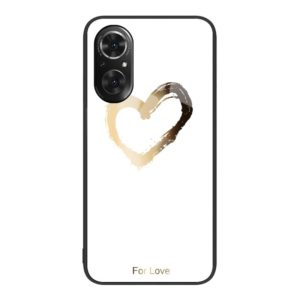 For Honor 50 SE Colorful Painted Glass Phone Case(Golden Love) (OEM)