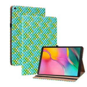 For Samsung Galaxy Tab A 10.1 2019 T510 Color Weave Leather Tablet Case with Holder(Green) (OEM)