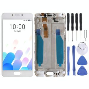 TFT LCD Screen for Meizu Meilan A5 / M5c Digitizer Full Assembly with Frame(White) (OEM)