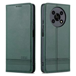 For Honor X30 AZNS Magnetic Calf Texture Leather Phone Case(Dark Green) (AZNS) (OEM)