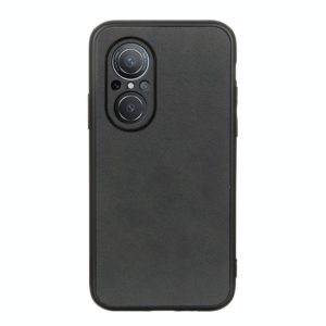 For Huawei nova 9 SE Fine Hole Version Two-color Cowhide Texture PU Shockproof Phone Case(Black) (OEM)
