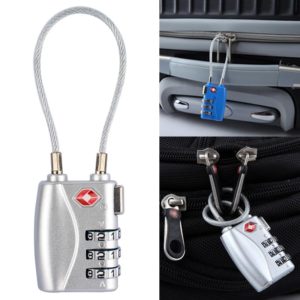 JASIT TSA719 Zinc Alloy 3-Digit Password TSA Lock Travel Luggage Padlock(Silver) (OEM)