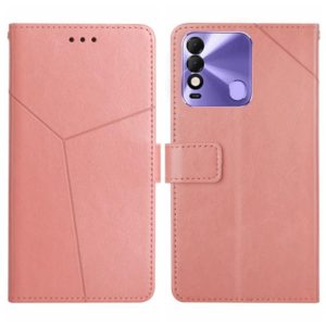 For Tecno Spark 8 HT01 Y-shaped Pattern Flip Leather Phone Case(Pink) (OEM)