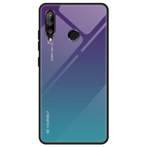 For Huawei Enjoy 9s / Honor 10i / Honor 20i / P Smart+ 2019 Gradient Color Glass Case(Purple) (OEM)