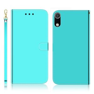 For Xiaomi Redmi 7A Imitated Mirror Surface Horizontal Flip Leather Case with Holder & Card Slots & Wallet & Lanyard(Mint Green) (OEM)