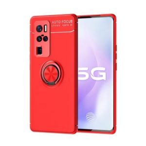 For VIVO X50 Pro+ Metal Ring Holder 360 Degree Rotating TPU Case(Red+Red) (OEM)