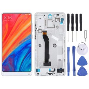 LCD Screen and Digitizer Full Assembly with Frame for Xiaomi MI Mix 2S(White) (OEM)