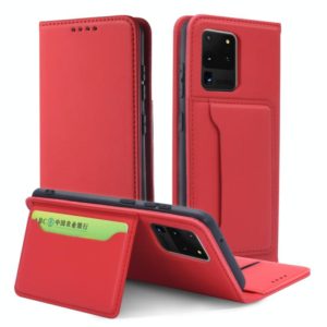 For Samsung Galaxy S20 Ultra 5G Strong Magnetism Shockproof Horizontal Flip Liquid Feel Leather Case with Holder & Card Slots & Wallet(Red) (OEM)