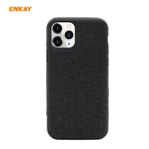 For iPhone 11 Pro ENKAY ENK-PC032 Business Series Denim Texture PU Leather + TPU Soft Slim CaseCover(Black) (ENKAY) (OEM)