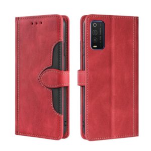 For TCL 205 Stitching Skin Feel Magnetic Buckle Horizontal Flip PU Leather Case(Red) (OEM)