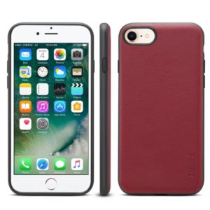 For iPhone 7 / 8 Denior V7 Luxury Car Cowhide Leather Ultrathin Protective Case(Dark Red) (Denior) (OEM)