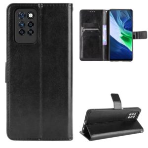 For Infinix Note 10 Pro Crazy Horse Texture Horizontal Flip Leather Case with Holder & Card Slots & Lanyard(Black) (OEM)